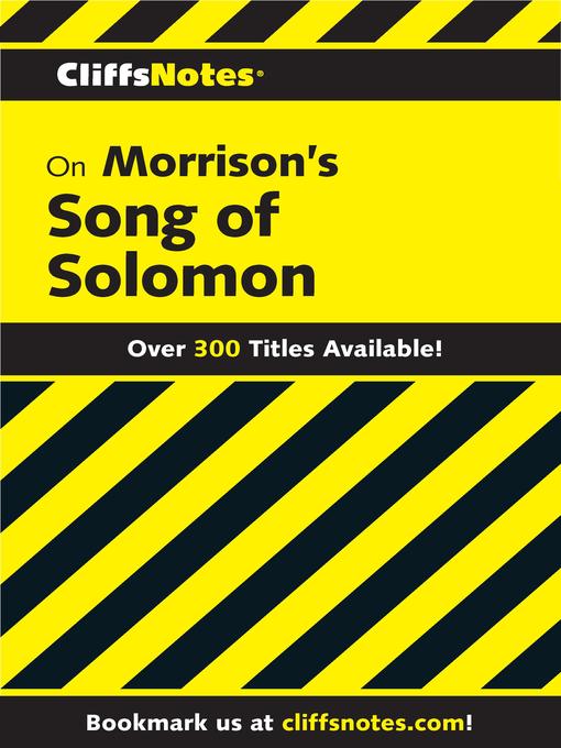 Title details for CliffsNotes on Morrison's Song of Solomon by Durthy A. Washington - Wait list
